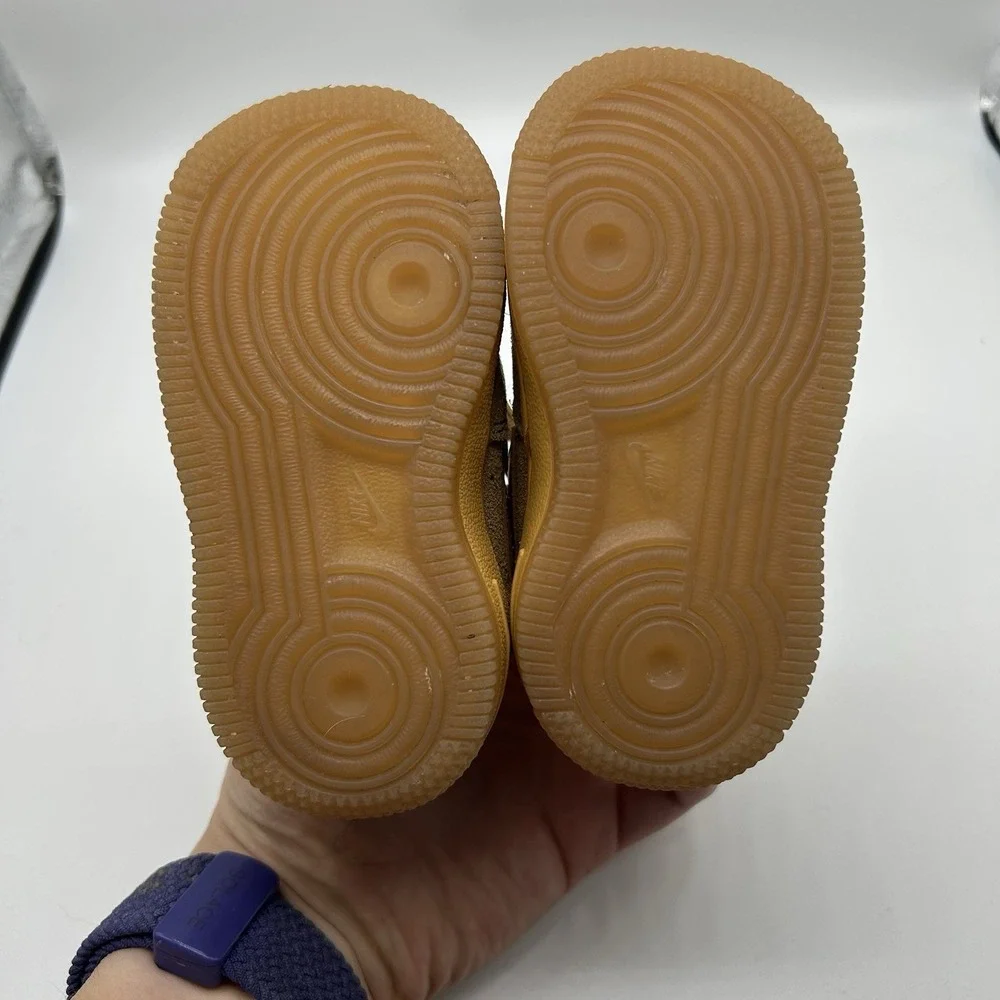 Nike Force 1 LV8 3 'Wheat' Toddler 4C Brown Suede Low Top Sneaker